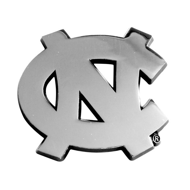 Unc University Of North Carolina Chromed Metal Emblem