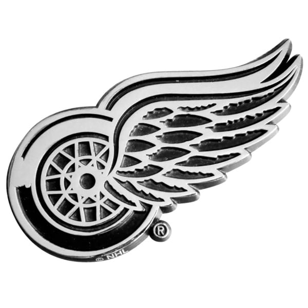 NHL Detroit Red Wings Chromed Metal Emblem Fanmats Auto Exterior Accessories