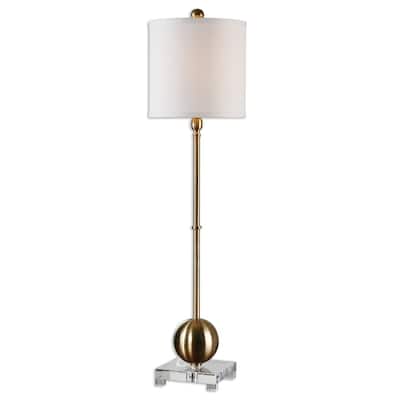 Uttermost Laton 1-light Brushed Brass Buffet Lamp
