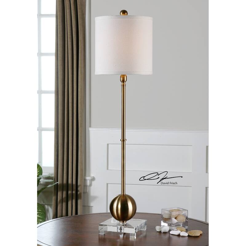 Uttermost Laton 1-light Brushed Brass Buffet Lamp