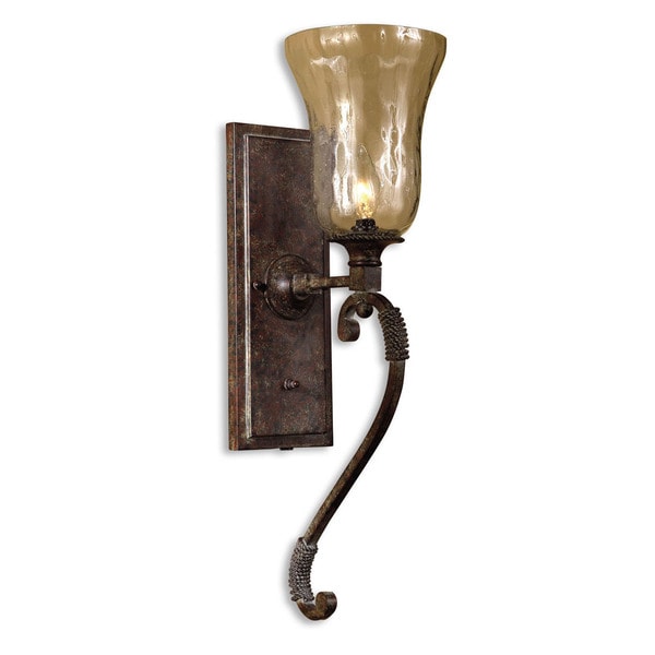 Uttermost Galeana 1 light Antique Saddle Wall Sconce