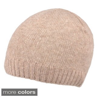 Portolano Women's Ribbed Cuff Cashmere Hat