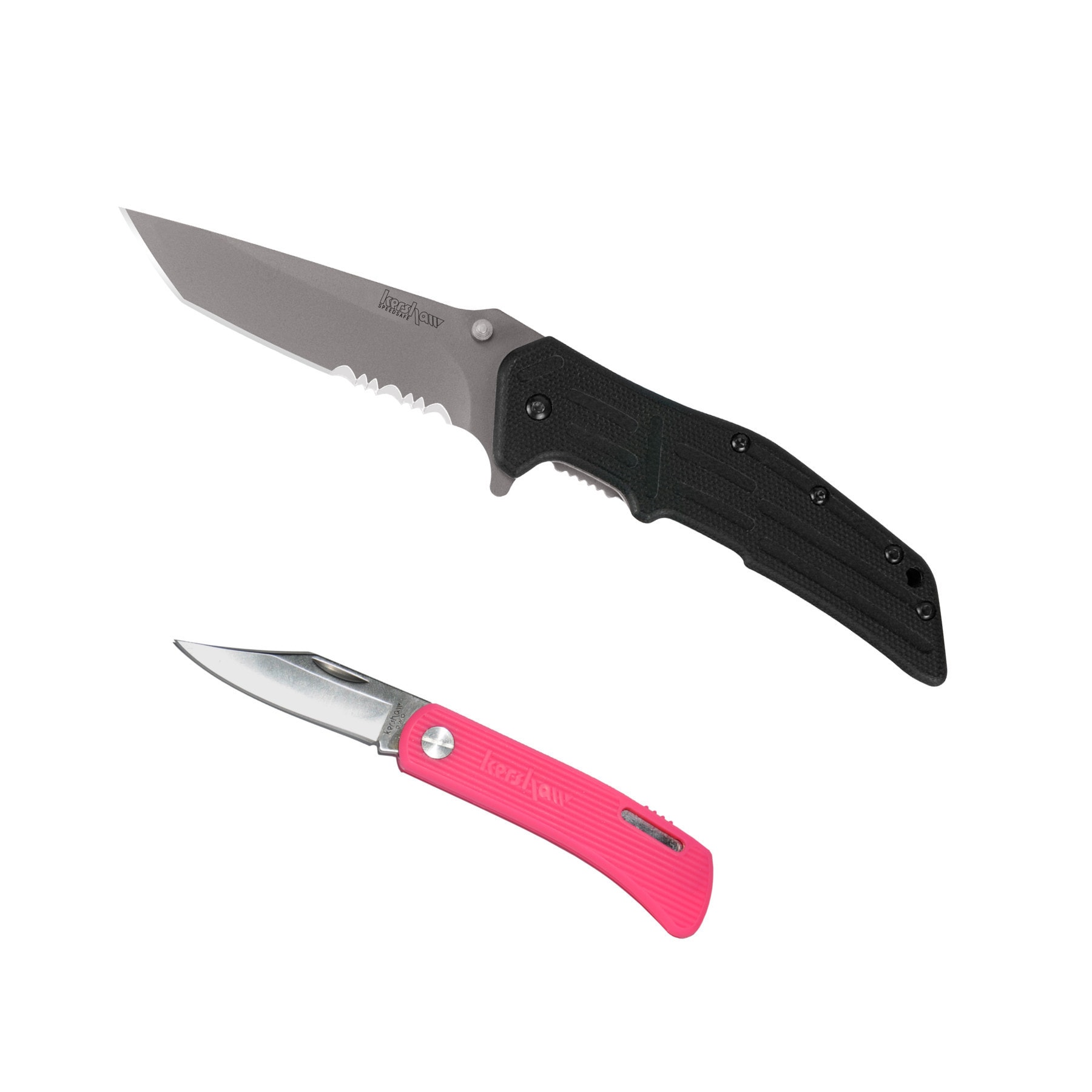 Kershaw Serrated Rj I Knife With Free Pink Knife