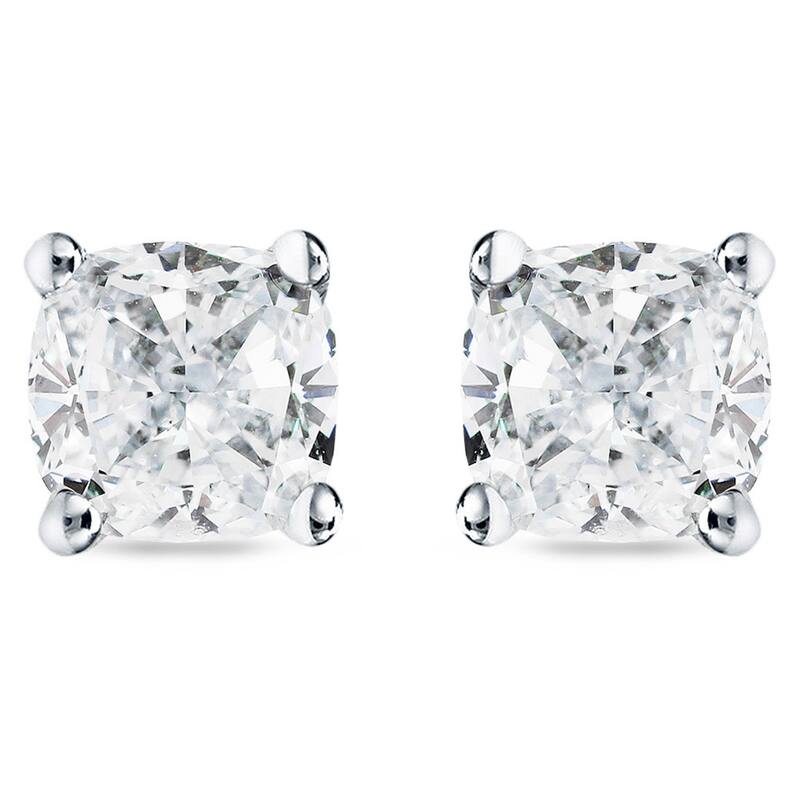 Auriya 3/4ctw Cushion-cut Diamond Stud Earrings 14k 18k or Platinum