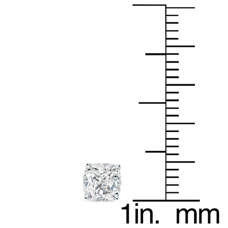 Auriya 1ctw Cushion-cut Diamond Stud Earrings 14k 18k or Platinum