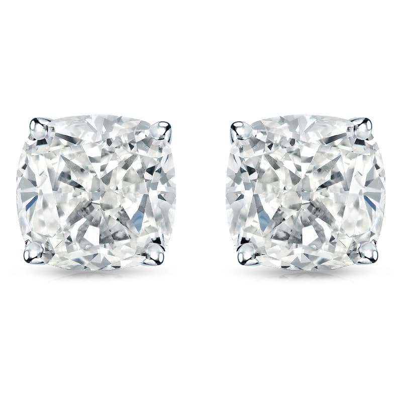Auriya 1ctw Cushion-cut Diamond Stud Earrings 14k 18k or Platinum
