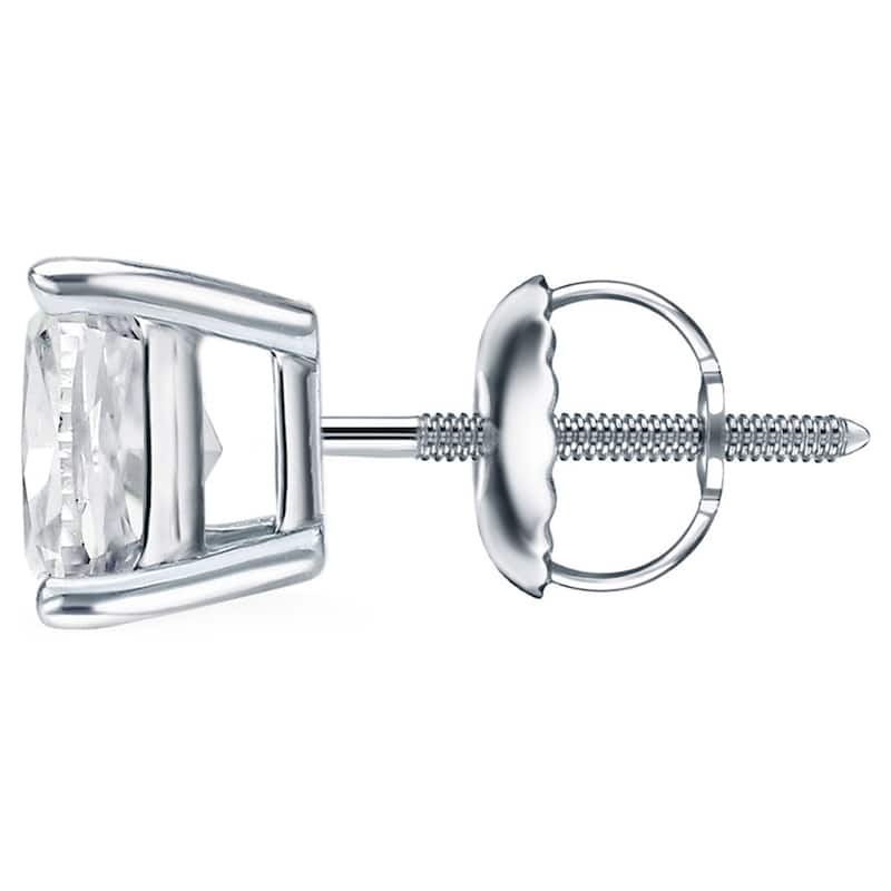 Auriya 1ctw Cushion-cut Diamond Stud Earrings 14k 18k or Platinum