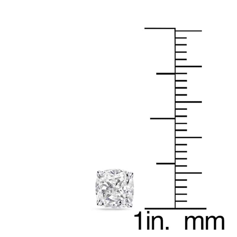 Auriya 1 1/2ctw Cushion-cut Diamond Stud Earrings 14k 18k or Platinum (H-I,SI1-SI2)