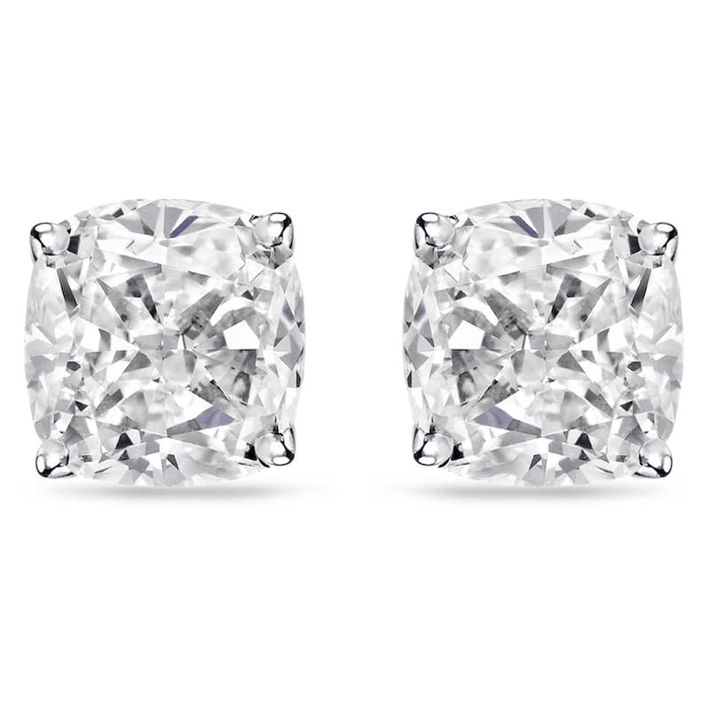 Auriya 1 1/2ctw Cushion-cut Diamond Stud Earrings 14k 18k or Platinum (H-I,SI1-SI2)