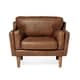 preview thumbnail 2 of 5, Strick & Bolton Beatnik Oxford Tan Leather Chair