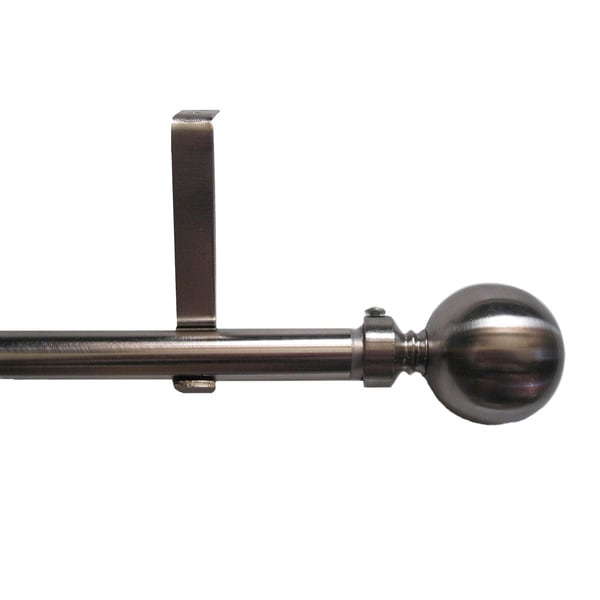 Curtain Rod Wall To Wall Brushed Nickel Tie Backs