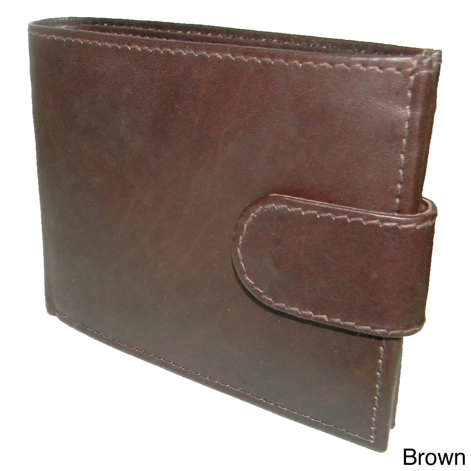 Cowhide Leather Bi fold Suede Lined Wallet