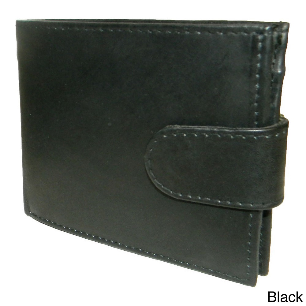 Cowhide Leather Bi fold Suede Lined Wallet