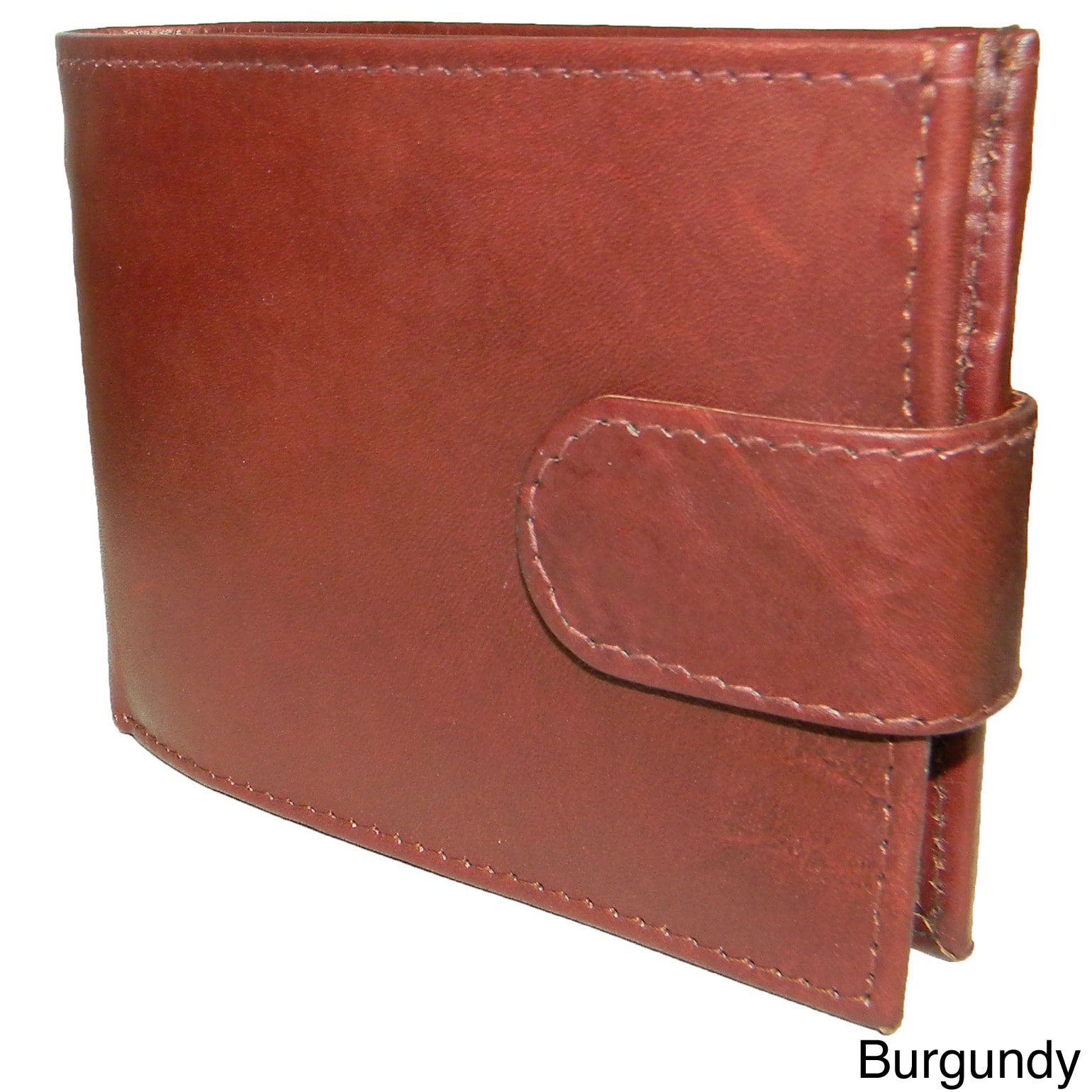 Cowhide Leather Bi fold Suede Lined Wallet