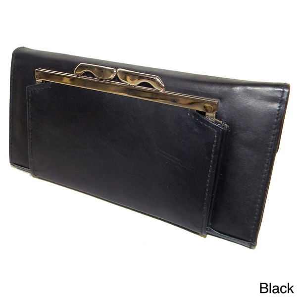 Shop Hollywood Tag Women&#39;s Cowhide Leather Checkbook Wallet - Free Shipping On Orders Over $45 ...