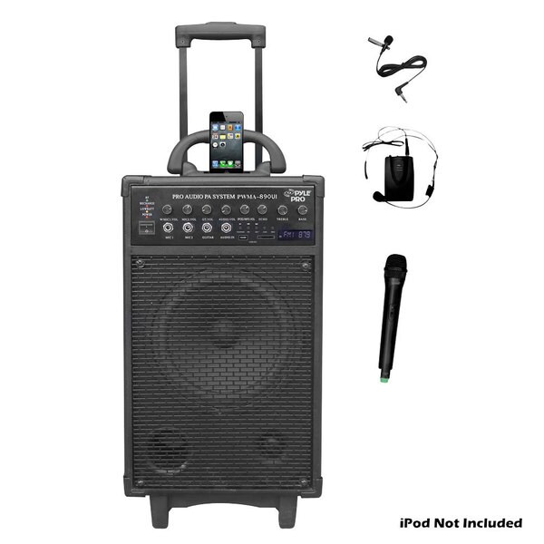 portable pa system on wheels