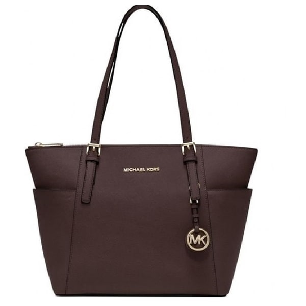 Michael Kors Jet Set Medium Coffee Leather E/W Travel Tote