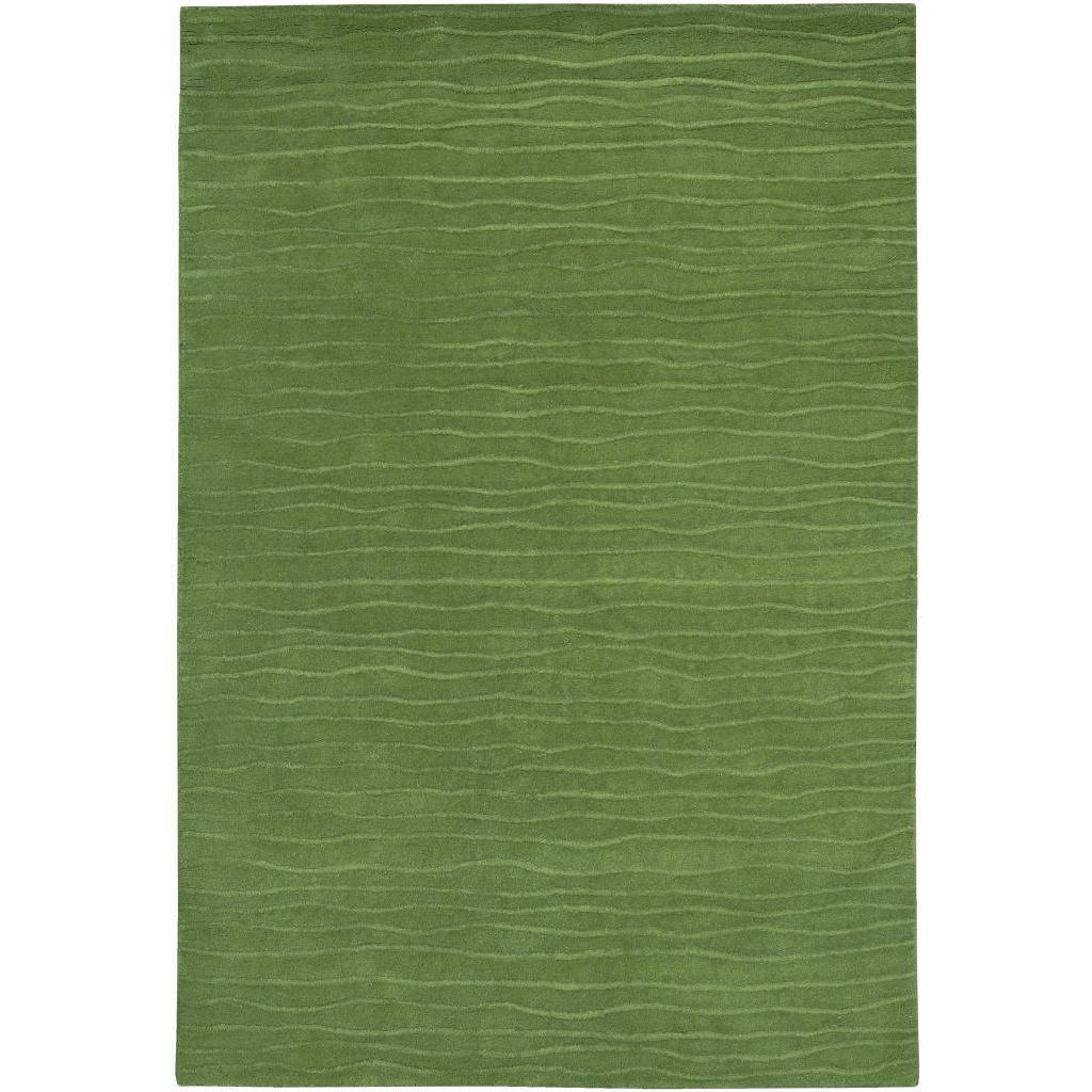 Hand crafted Solid Color Vinyasa Halcyon Sage Green Rug (36 X 56)