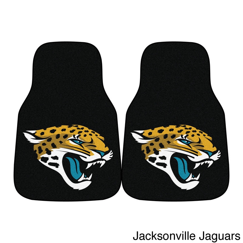 Nfl Arizona Cardinals, Atlanta Falcons, Jacksonville Jaguars, Tampa Bay Buccaneers Logo 2 piece Nylon Carpeted Car Mats