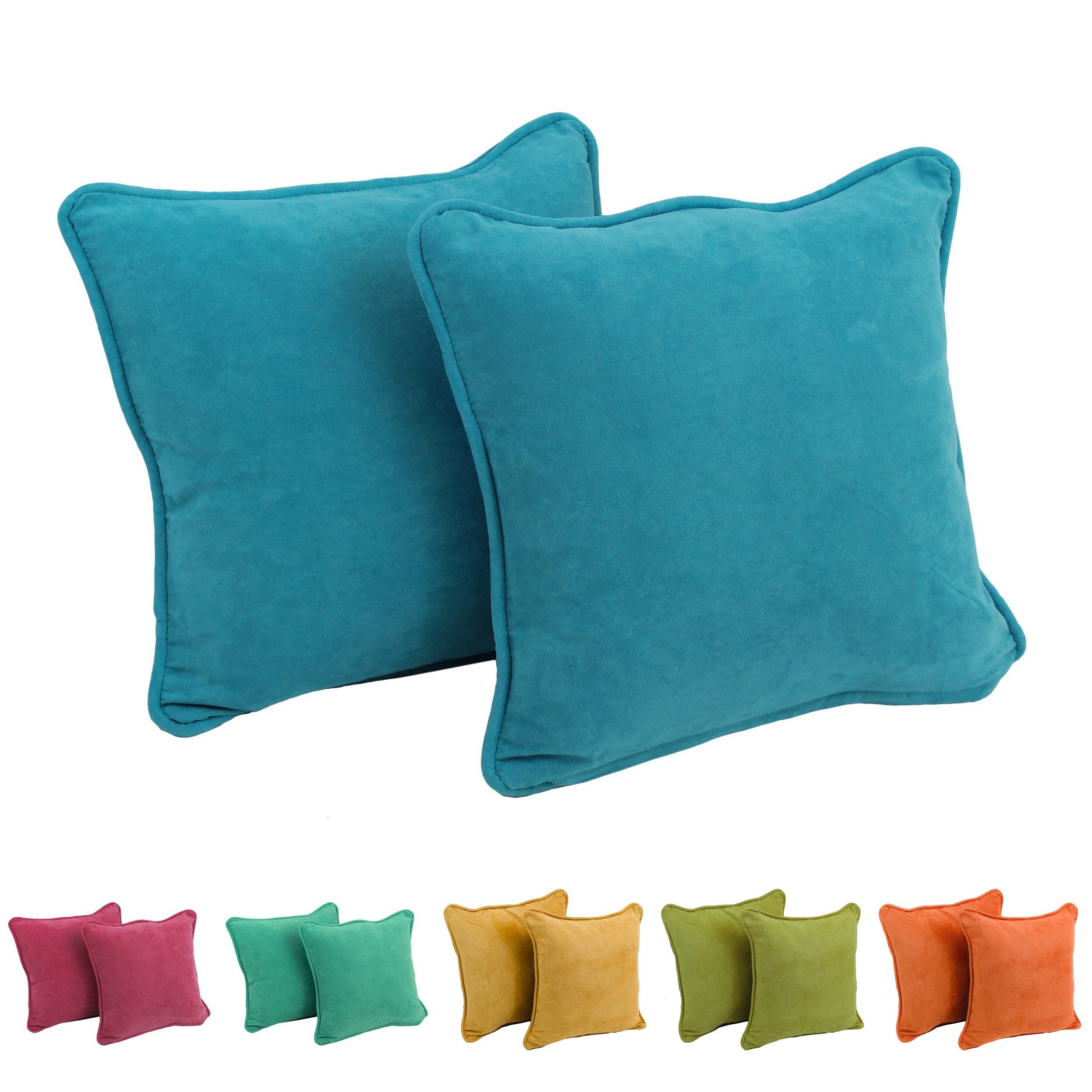 microsuede throw pillows