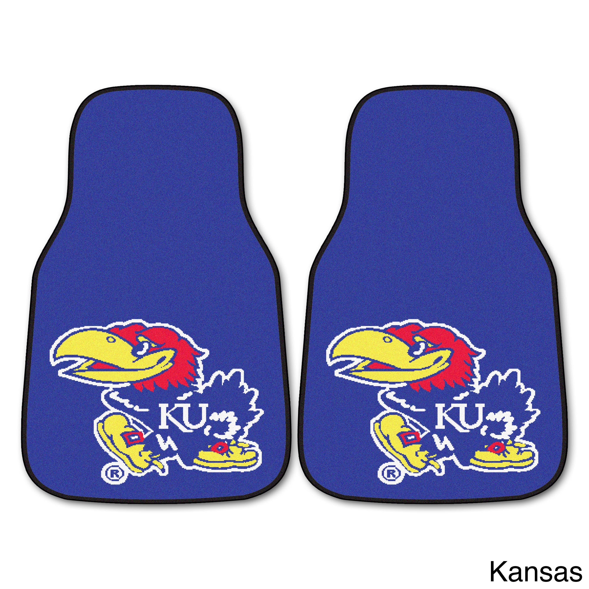 Collegiate Clemson, Florida State, Mississippi State, Texas Tech, Kansas, Miami, Missouri, Carolina 2 piece Carpeted Car Mats