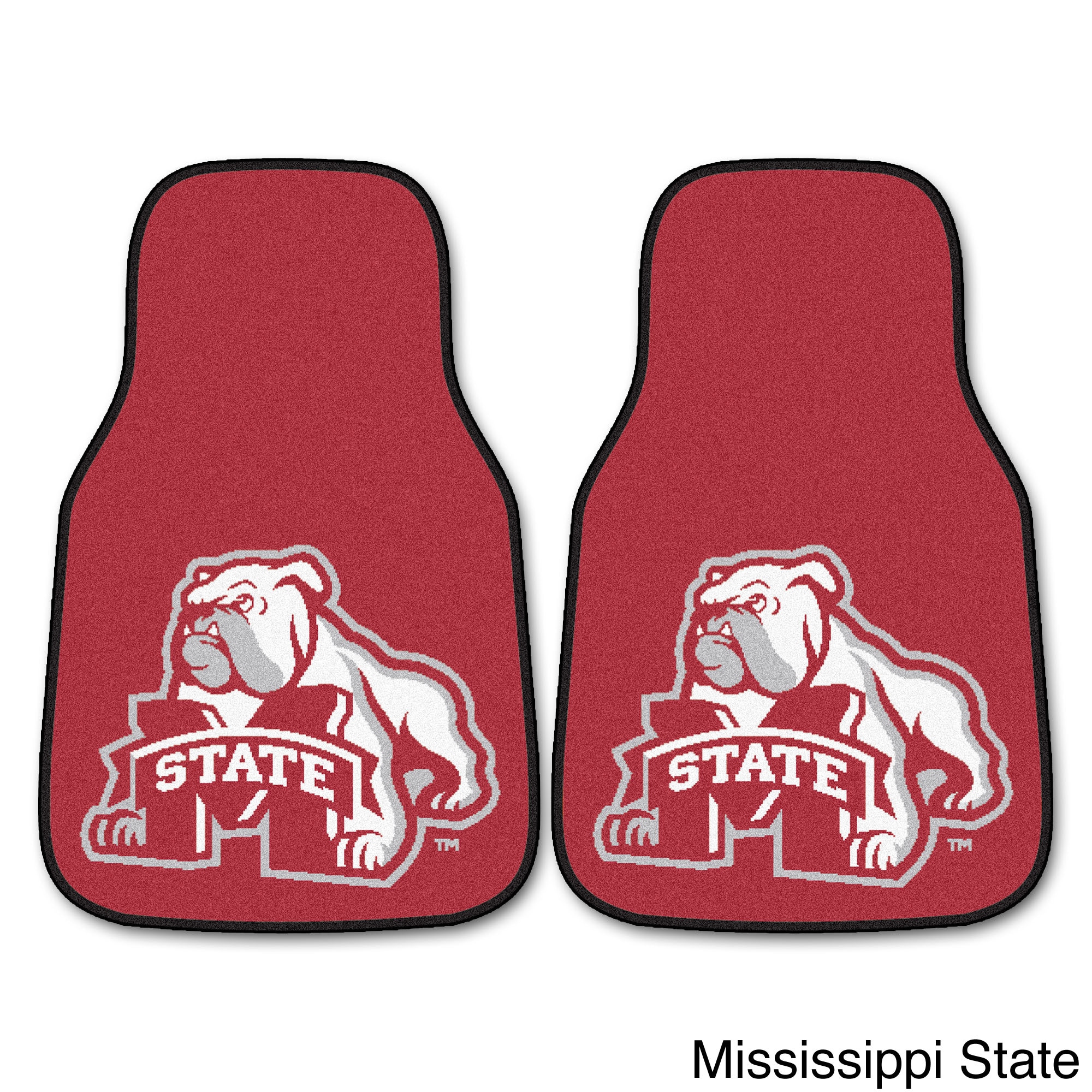 Collegiate Clemson, Florida State, Mississippi State, Texas Tech, Kansas, Miami, Missouri, Carolina 2 piece Carpeted Car Mats