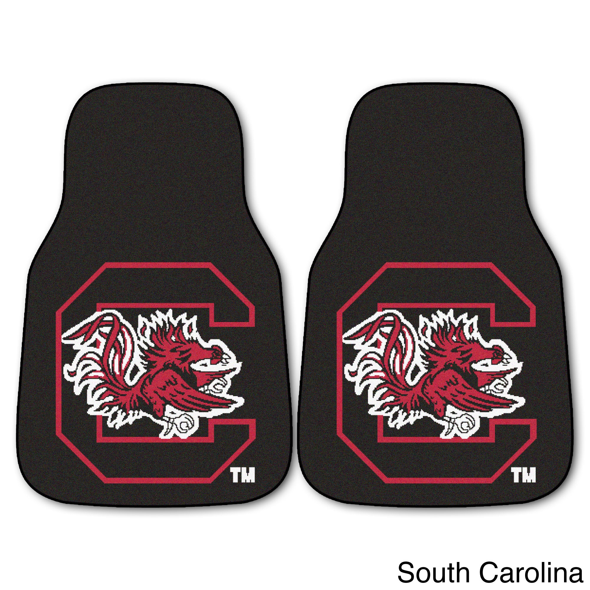 Collegiate Clemson, Florida State, Mississippi State, Texas Tech, Kansas, Miami, Missouri, Carolina 2 piece Carpeted Car Mats