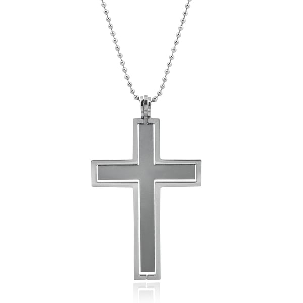 Vance Co. Mens Titanium Cross Pendant