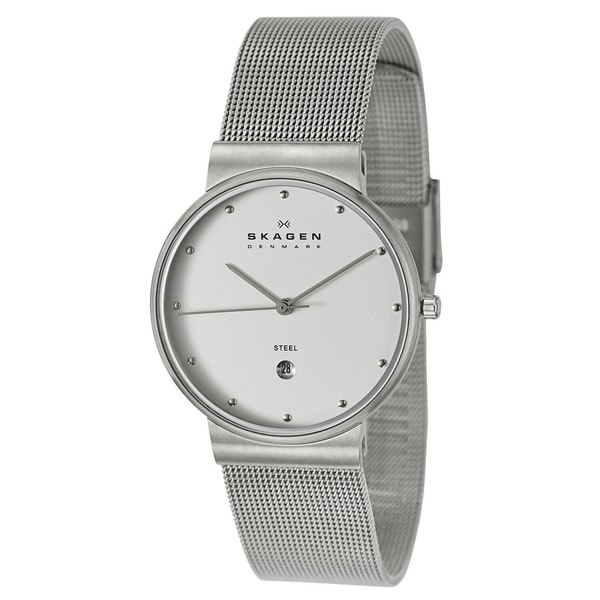 Skagen Men's 'Mesh' Stainless Steel Japanese Quartz Watch Skagen Men's Skagen Watches