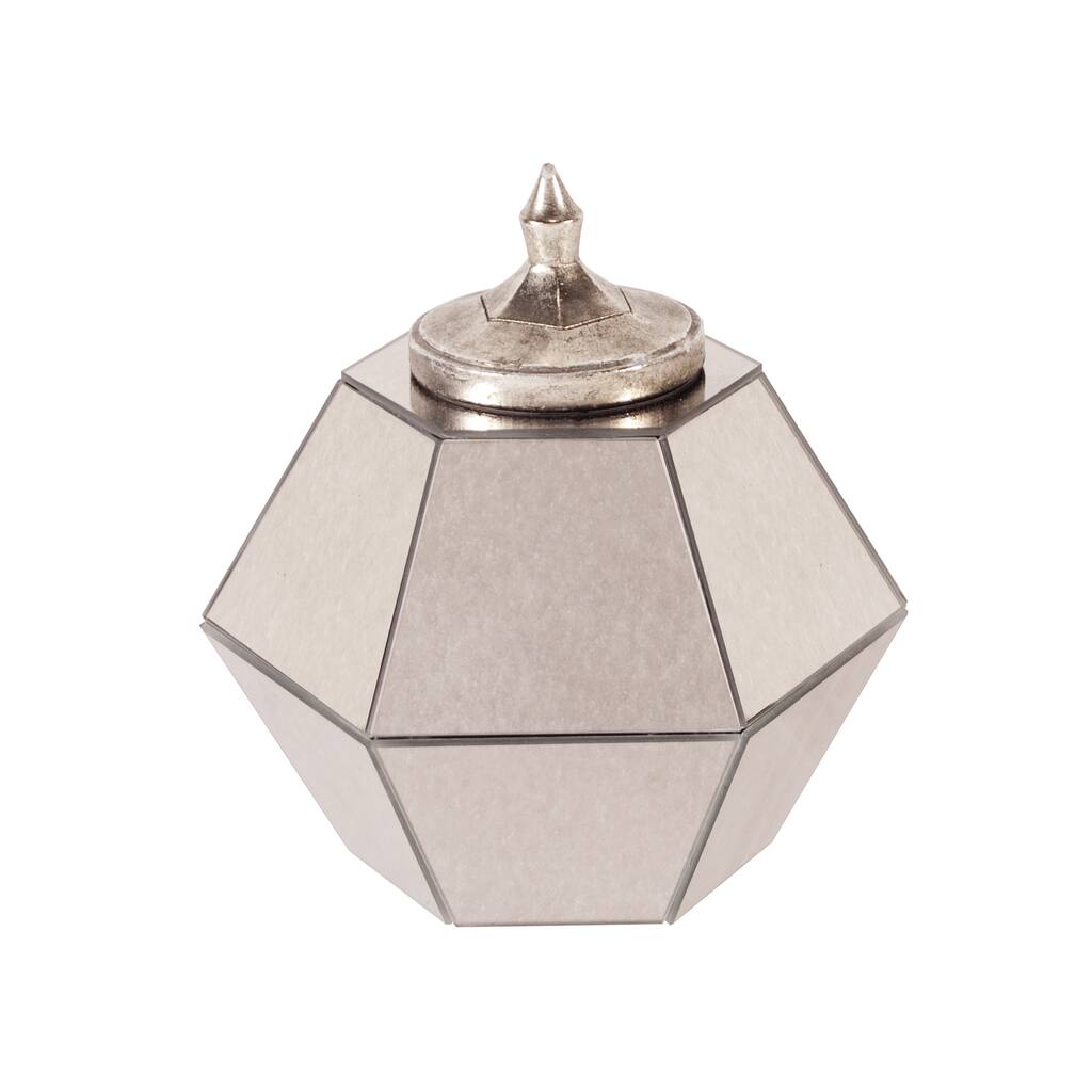 Octagonal Antique Mirror Box