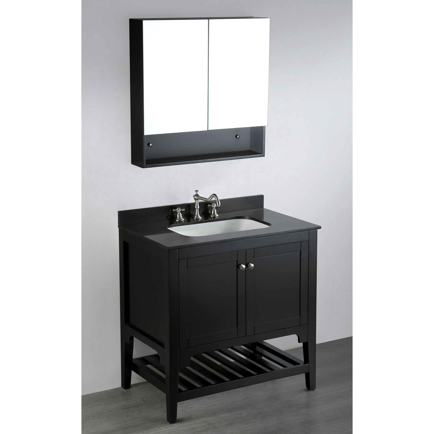 Bosconi 33 inch Contemporary Single Vanity Black Size Single Vanities