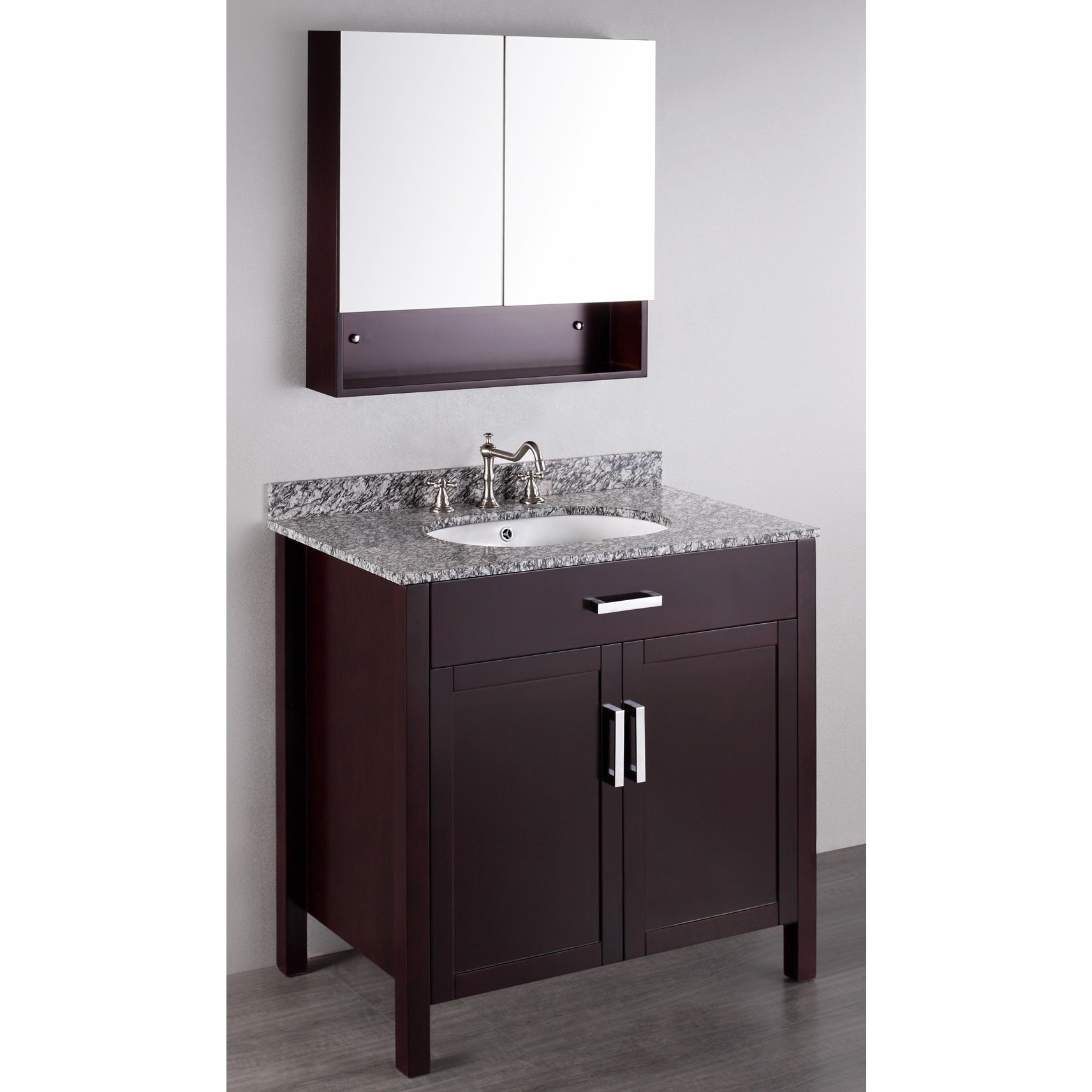 Bosconi Bosconi Contemporary 36 inch Single Vanity Espresso Size Single Vanities