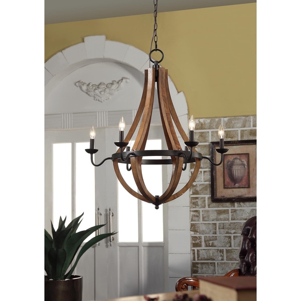 Vineyard Oil rubbed Bronze 6 light Chandelier