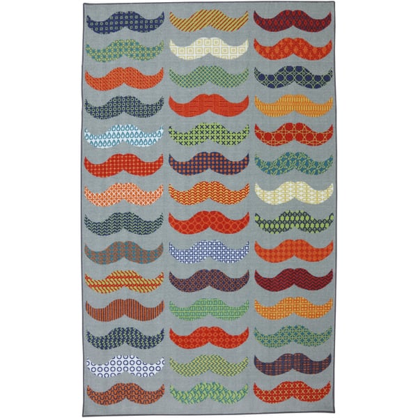 Mustache Rug Mustache Light Multi Area Rug (8' x 10') - Bed Bath & Beyond - 8560878