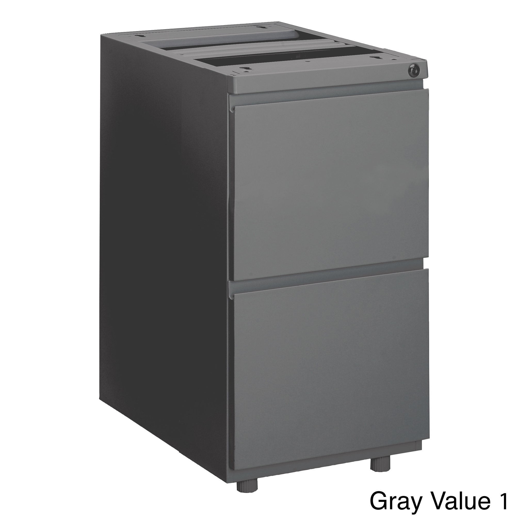 Mayline Mayline Steel Lidless 2 drawer File Pedestal Grey Size Legal