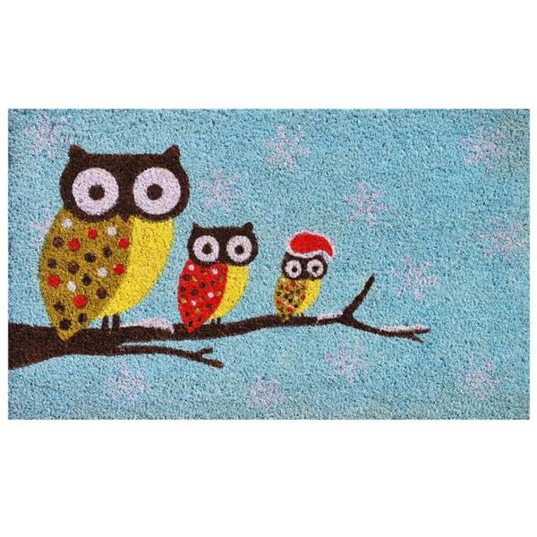 Cozy Owls Coir with Vinyl Back Doormat (1'5 x 2'5) - Overstock - 8561138