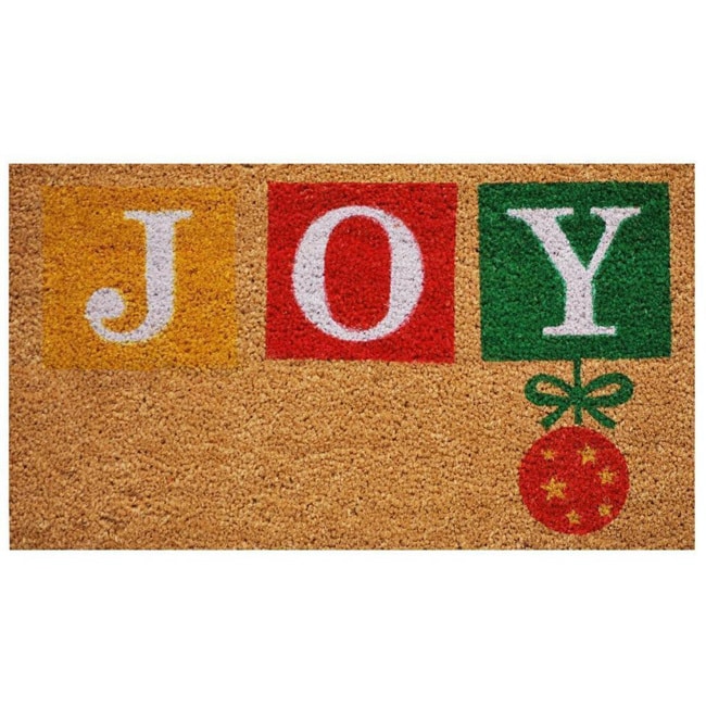 Joy Natural Coir With Vinyl Back Doormat (15 X 25)