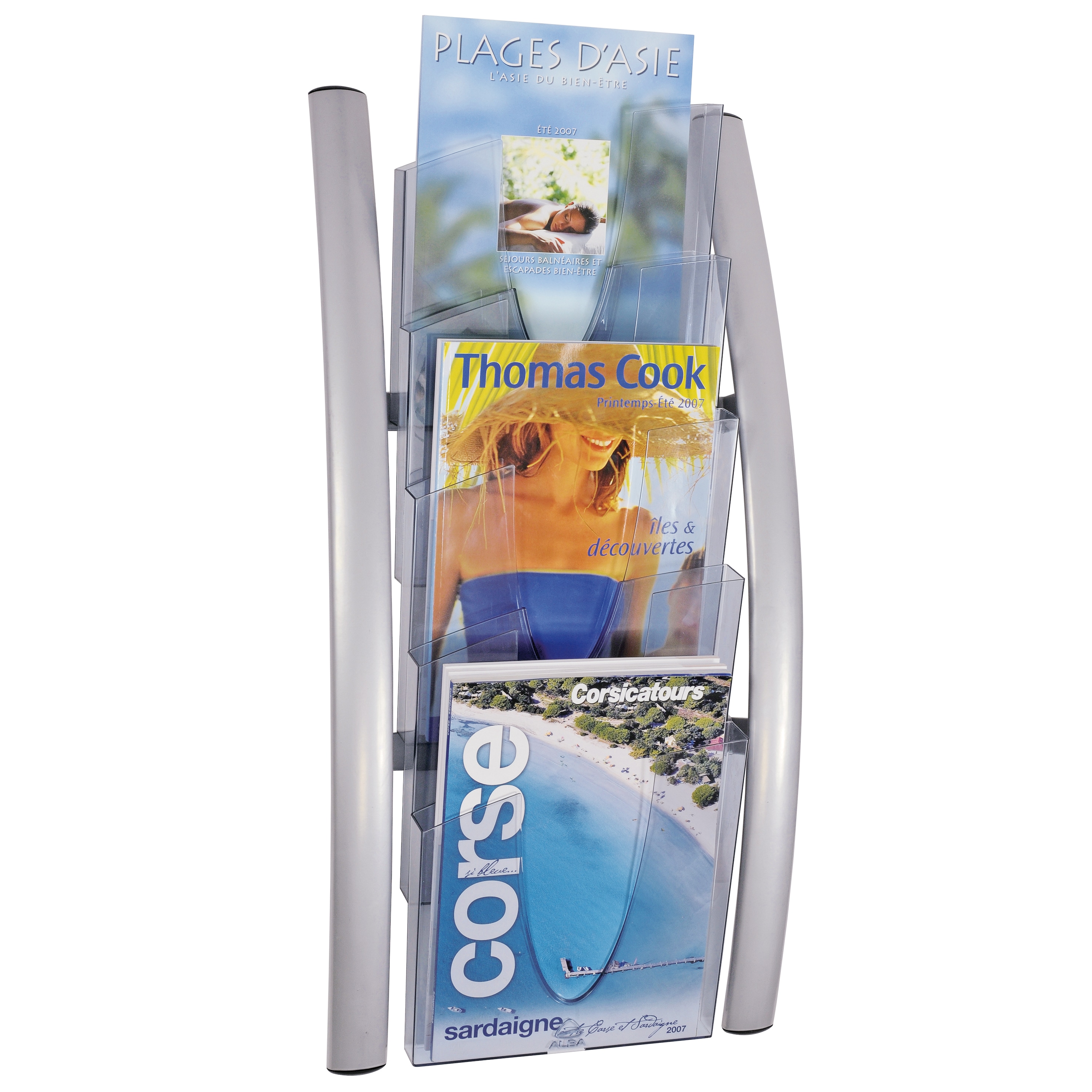 Alba 5 compartment Acrylic Wall Literature Display