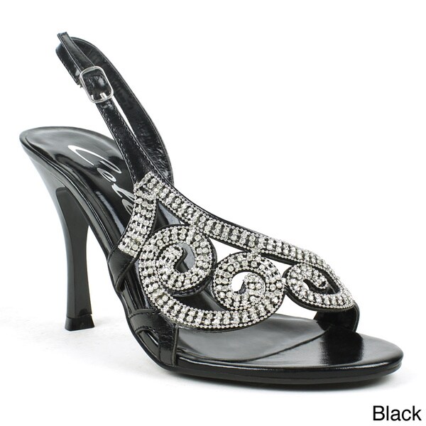 Shop Celeste Women's 'Charlize-03' Rhinestone Metallic Elegant Heels ...