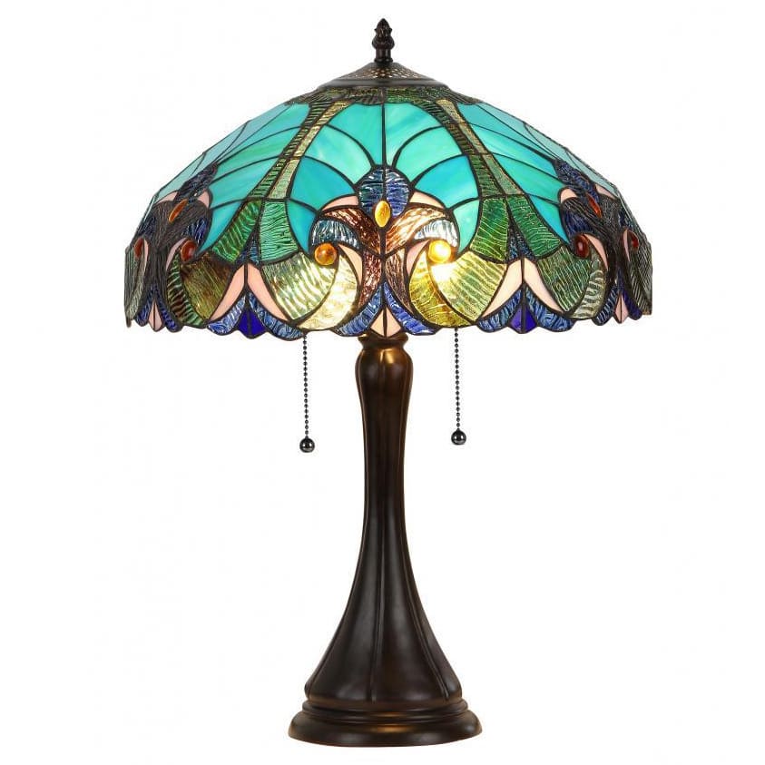 Chloe Tiffany Style Victorian 2-light Table Lamp