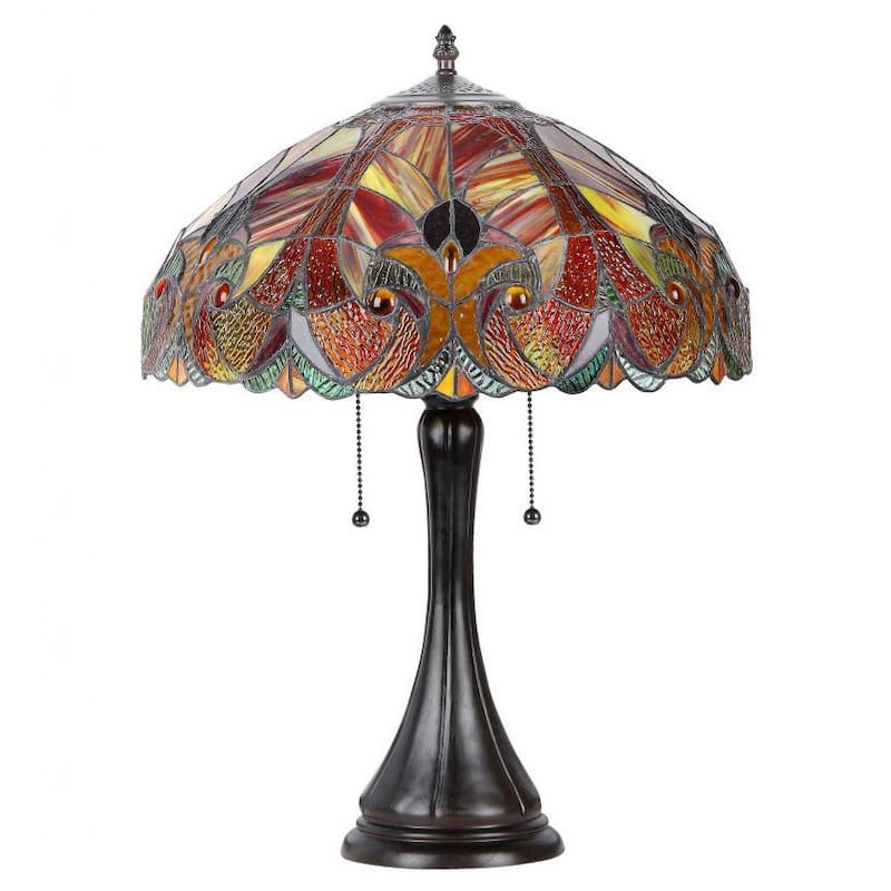 Tiffany Style Victorian Design 2-light Table Lamp