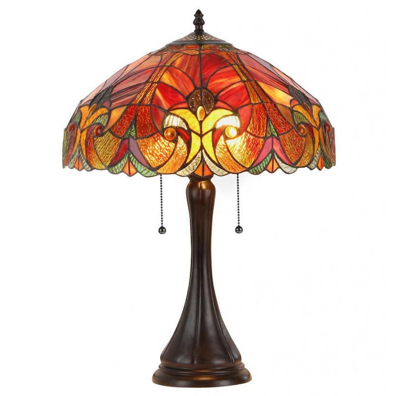 Tiffany Style Victorian Design 2-light Table Lamp