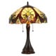 preview thumbnail 2 of 3, Chloe Tiffany Style Victorian 2-light Antique Bronze Table Lamp