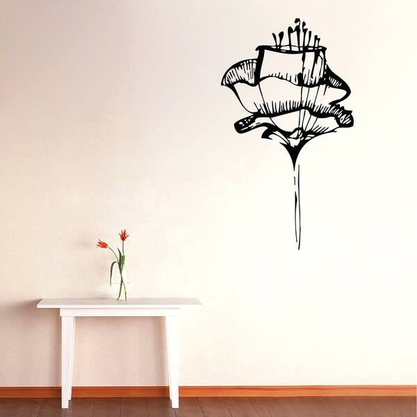 Rose Vinyl Wall Decal Overstock 8561266