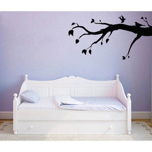 Shop Tree Branch with Leaves Vinyl Wall Decal Free Shipping On Orders