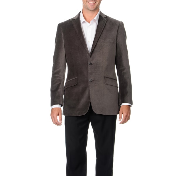 Adolfo Men's Grey Velvet Coat Adolfo Sportcoats