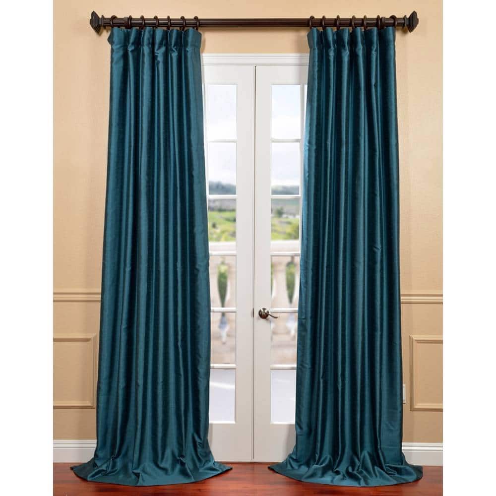 Exclusive Fabrics Fiji Yarn Dyed Faux Dupioni Silk Curtain (1 Panel)