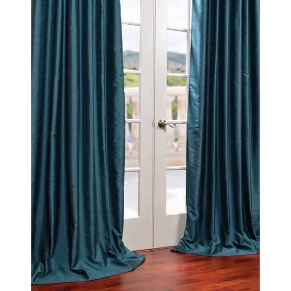 Shop Exclusive Fabrics Fiji Yarn Dyed Faux Dupioni Silk Curtain
