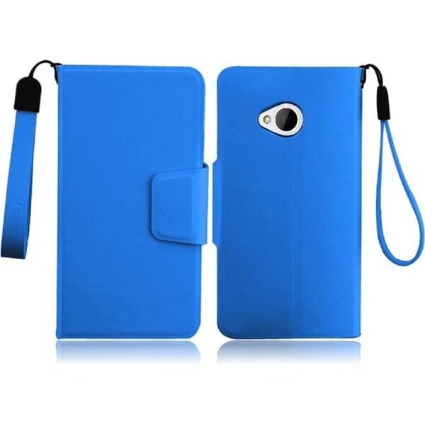 BasAcc Blue Leather Case with Magnetic Clasp for HTC One M7 BasAcc Cases & Holders
