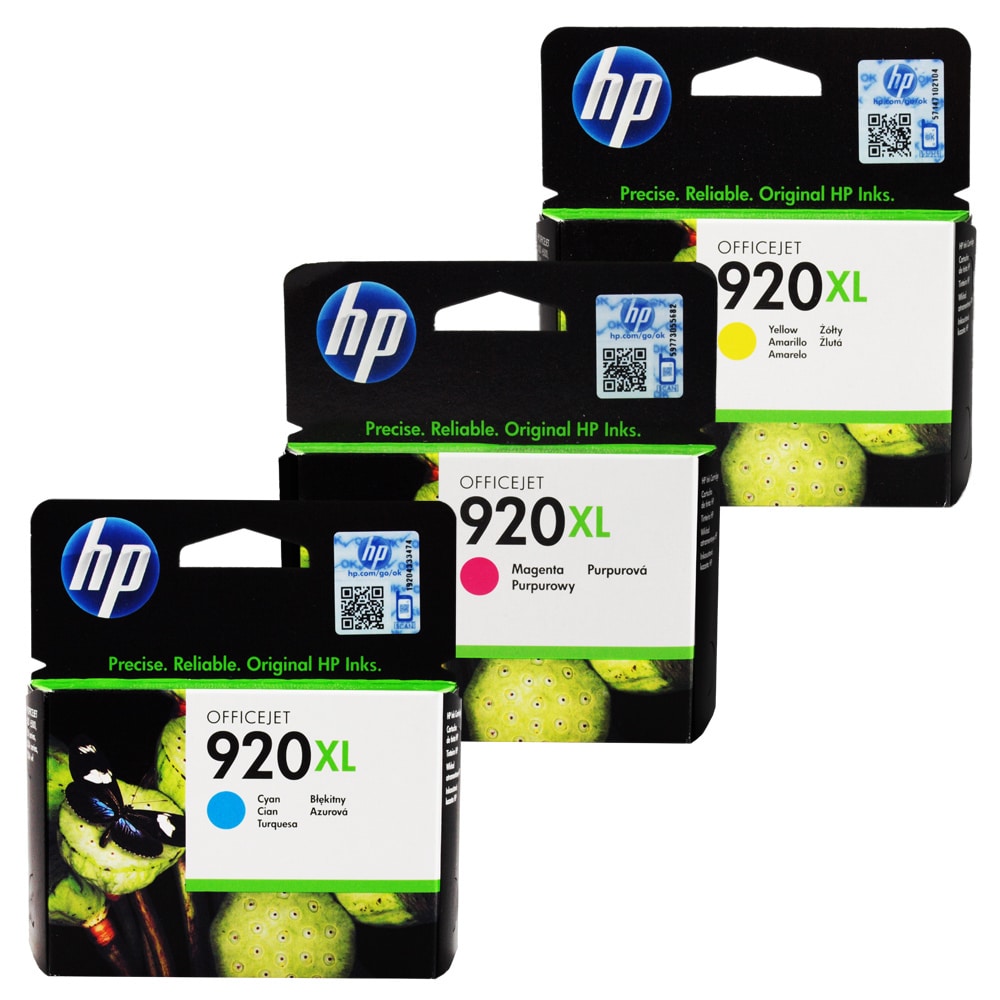 Hp 920xl Cyan, Magenta, Yellow Ink Cartridge Set (pack Of 3)